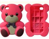 Case 3D Urso Teddy em Silicone para Iphone 4