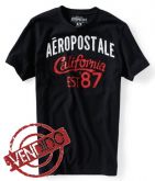 Aéropostale Masculina California 87- Tamanho M- Preta