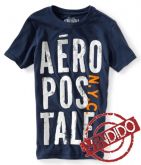 Aéropostale Estampa Emborrachada N.Y.C - Azul Marinho