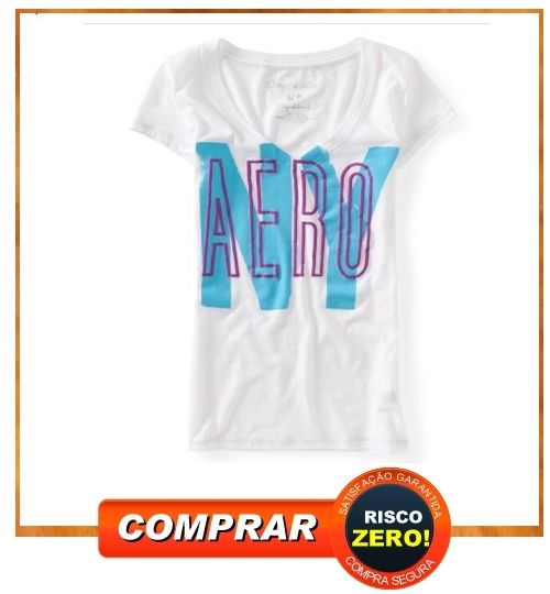 Aero NY Puffy V-Neck Graphic