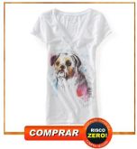 Aero Sketch Dog V-Neck Graphic