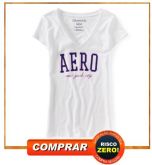 Aero NYC Script V-Neck Graphic