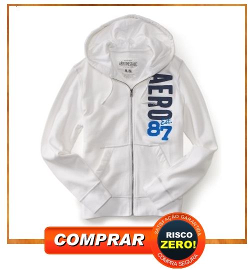 .Aero 87 Vertical Full-Zip, Moletom branco
