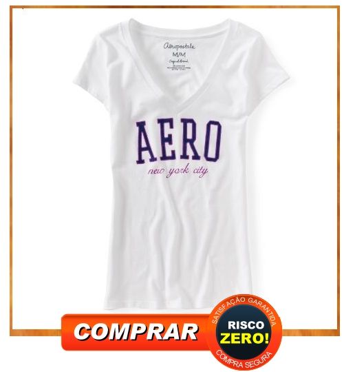Aero NYC Script V-Neck Graphic