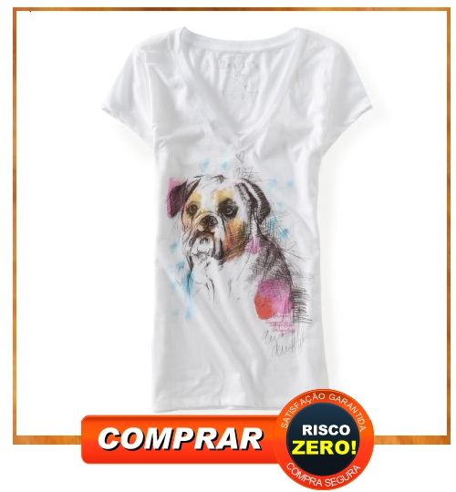 Aero Sketch Dog V-Neck Graphic