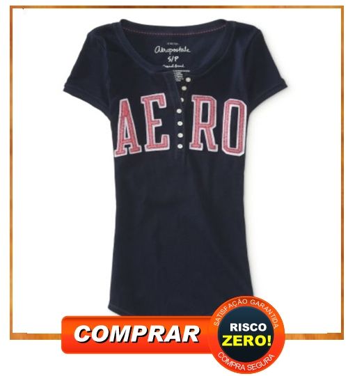 Aero Satin Appliqué Ribbed Henley