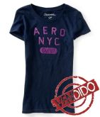 Aéropostale estampa com brilho - Azul Marinho