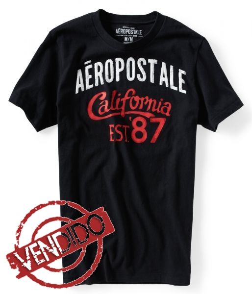 Aéropostale Masculina California 87- Tamanho M- Preta
