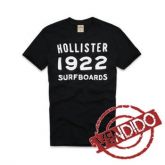 Camisa Hollister 1922 Surfboards - Preta