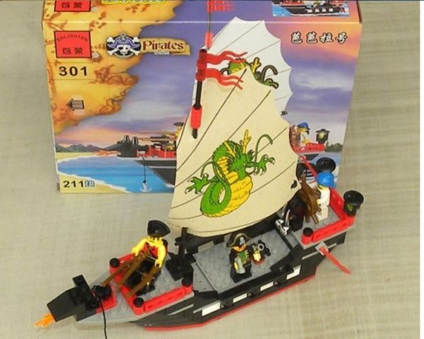 Navio Barco Série Pirata - 100% Compatível Com Lego