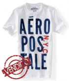 Aéropostale Estampa Emborrachada N.Y.C - Branca