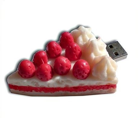 Pen drive Fatia de Bolo de Morango - 4GB/USB 2.0 - cód 008B