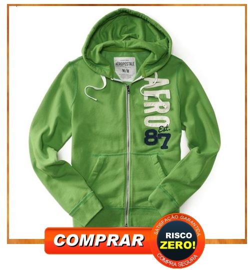 . Aero 87 Vertical Full-Zip, Moletom Verde